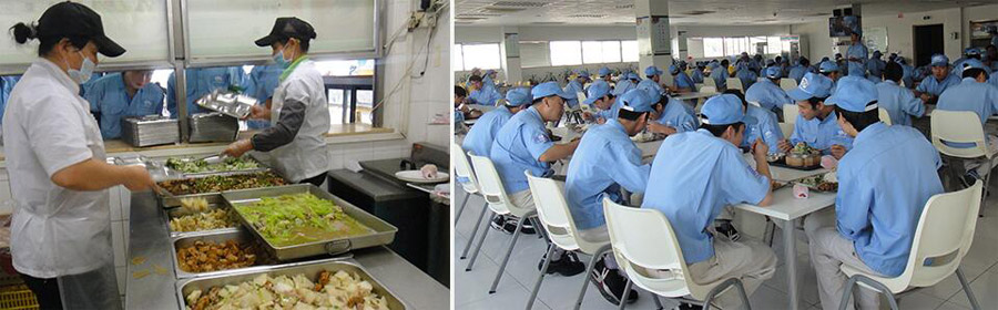 漢成電子公司食堂就餐現場(chǎng)